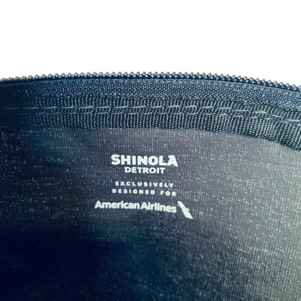 Shinola x American Airlines Navy Blue Canvas Amenity Kit Bag Zip Pouch - Picture 6 of 6